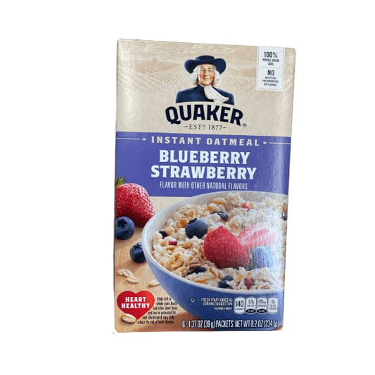 Quaker Quaker Instant Oatmeal, Blueberry & Strawberry, 1.37 oz, 6 Packets