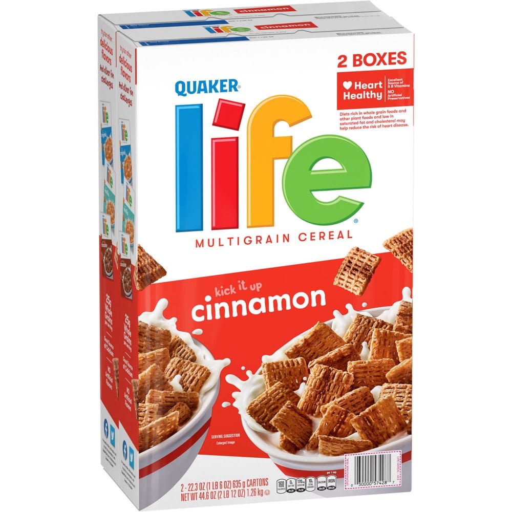 Quaker Life Multi-Grain Cereal Cinnamon (42.6 oz. 2 pk.) - Cereal & Breakfast Foods - Quaker Life