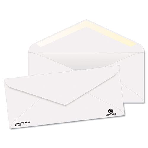 Quality Park Business Envelope #10 Commercial Flap Diagonal Seam Gummed Closure 24 Lb Bond Weight Paper 4.13 X 9.5 White 500/box - Office -