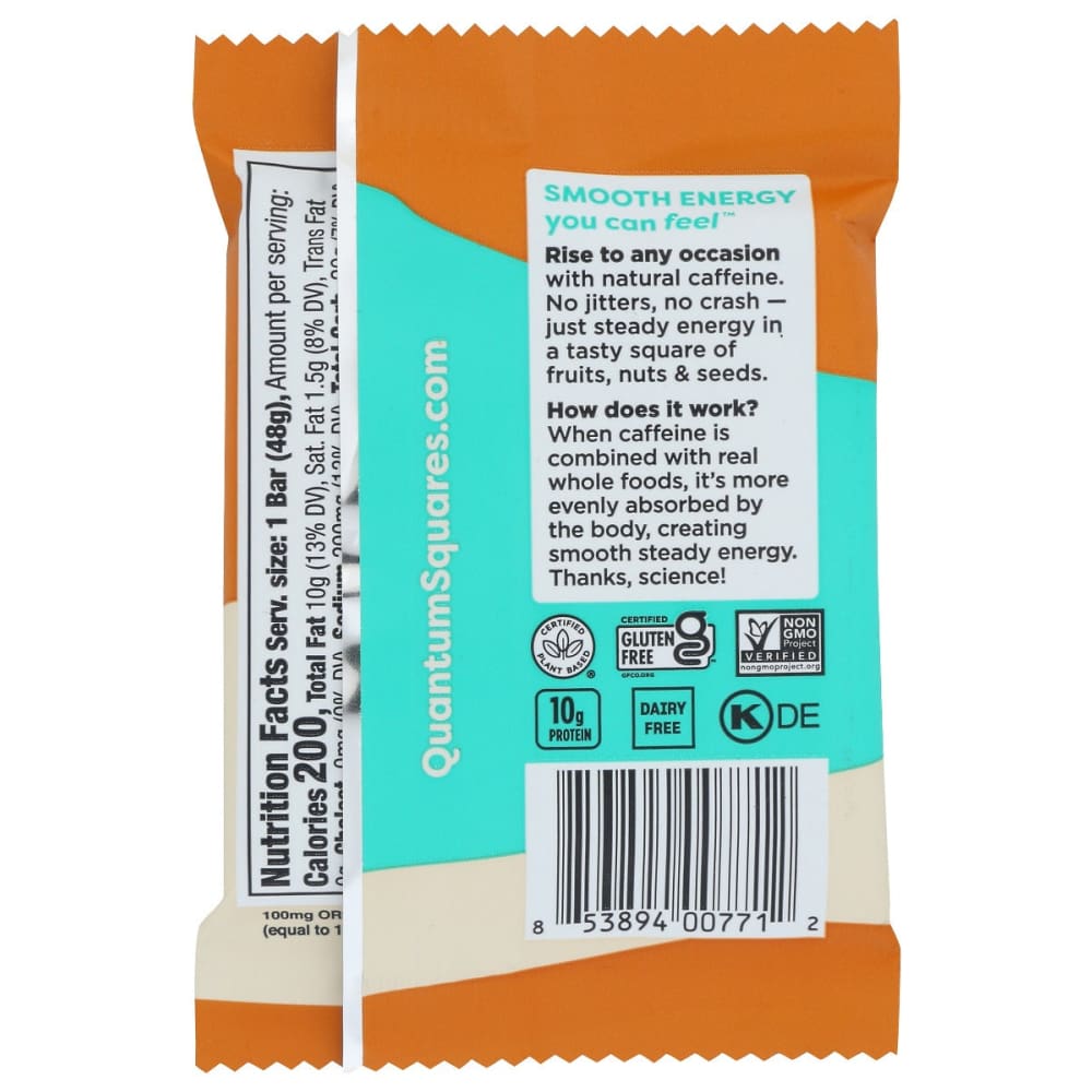 QUANTUM ENERGY SQUARE: Caramel Almond Sea Salt 1.69 oz - Grocery > Snacks - QUANTUM ENERGY SQUARE