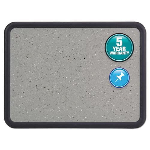 Quartet Contour Granite Board 36 X 24 Granite Gray Surface Black Plastic Frame - School Supplies - Quartet®