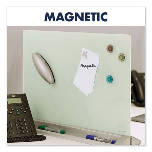 Quartet Desktop Magnetic Glass Dry-erase Panel 23 X 17 White Surface - School Supplies - Quartet®