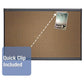 Quartet Prestige Colored Cork Bulletin Board 36 X 24 Brown Surface Graphite Gray Fiberboard/plastic Frame - School Supplies - Quartet®