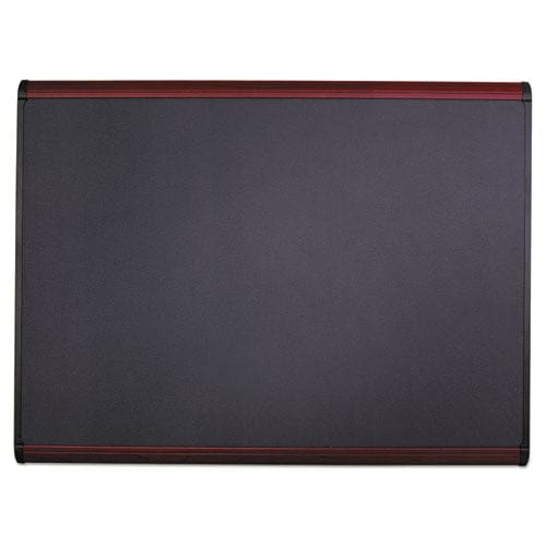 Quartet Prestige Plus Magnetic Fabric Bulletin Boards 36 X 24 Gray Surface Mahogany Fiberboard/plastic Frame - School Supplies - Quartet®