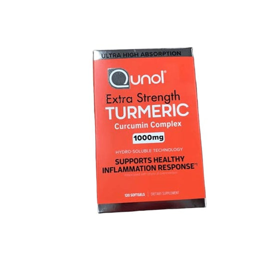 Qunol Extra Strength Turmeric Curcumin Complex, 120 ct./1000mg. - ShelHealth.Com