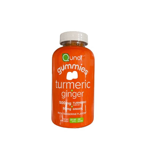 Qunol Qunol Turmeric Ginger Gummies 500mg, Rich Tangerine, 200 Count