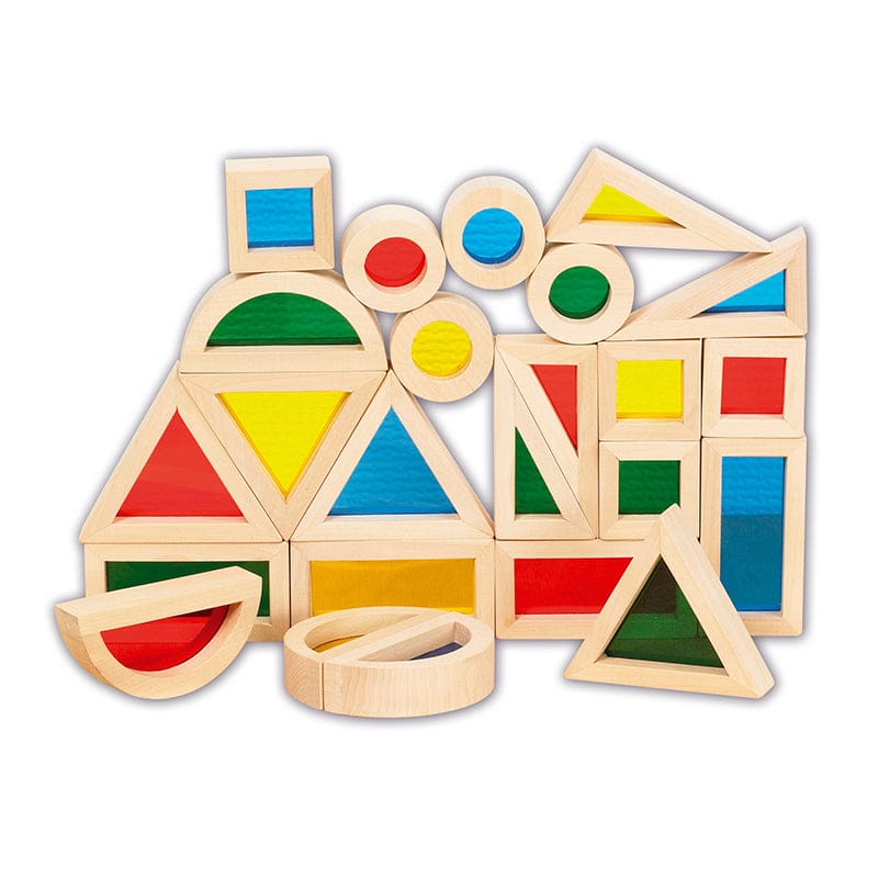 Rainbow Blocks Set Of 24 - Blocks & Construction Play - Learning Advantage
