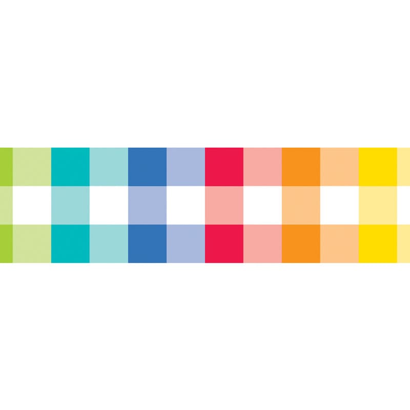 Rainbow Buffalo Check Ez Border (Pack of 8) - Border/Trimmer - Creative Teaching Press