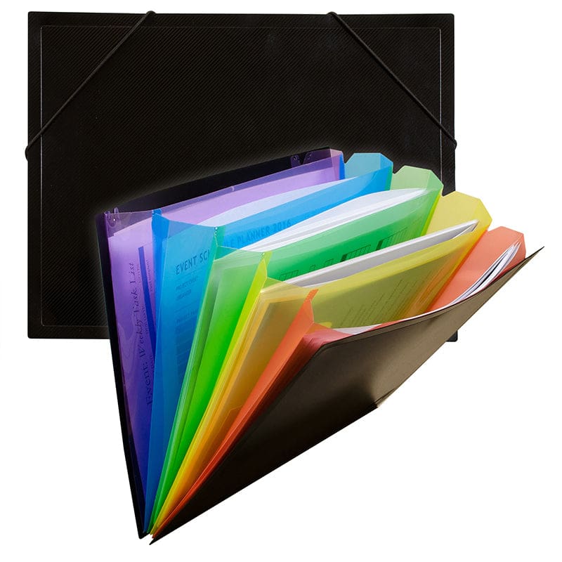 Rainbow Document Sorter Black/Multi (Pack of 6) - Folders - C-Line Products Inc