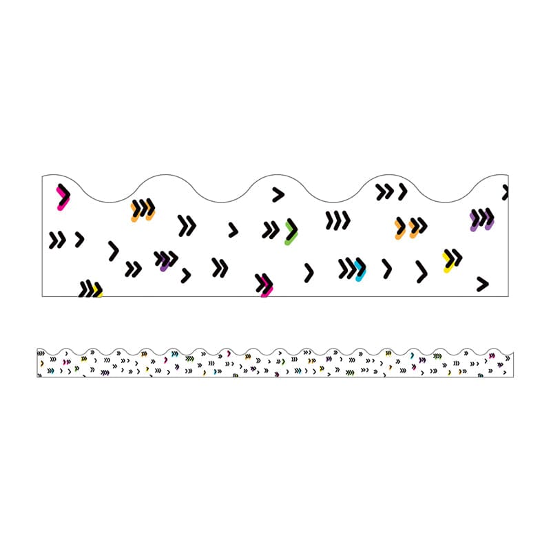 Rainbow Doodles Scalloped Borders Kind Vibes (Pack of 10) - Border/Trimmer - Carson Dellosa Education