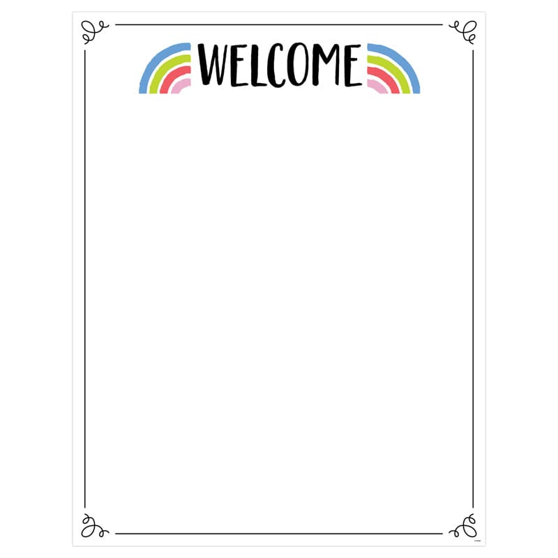 Rainbow Doodles Welcome Chart (Pack of 12) - Classroom Theme - Creative Teaching Press