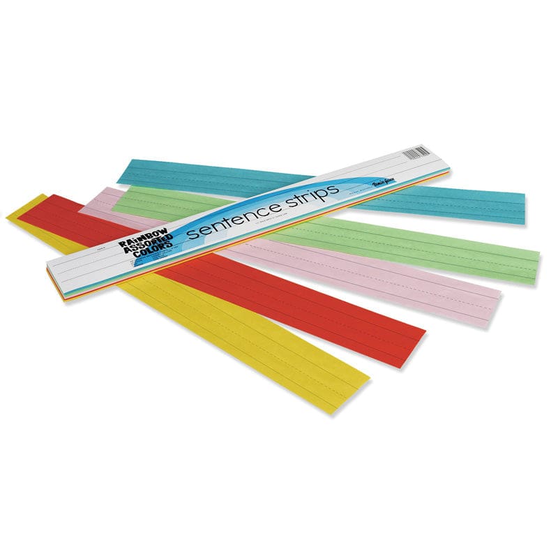 Rainbow Kraft Sentence Strips (Pack of 6) - Sentence Strips - Dixon Ticonderoga Co - Pacon