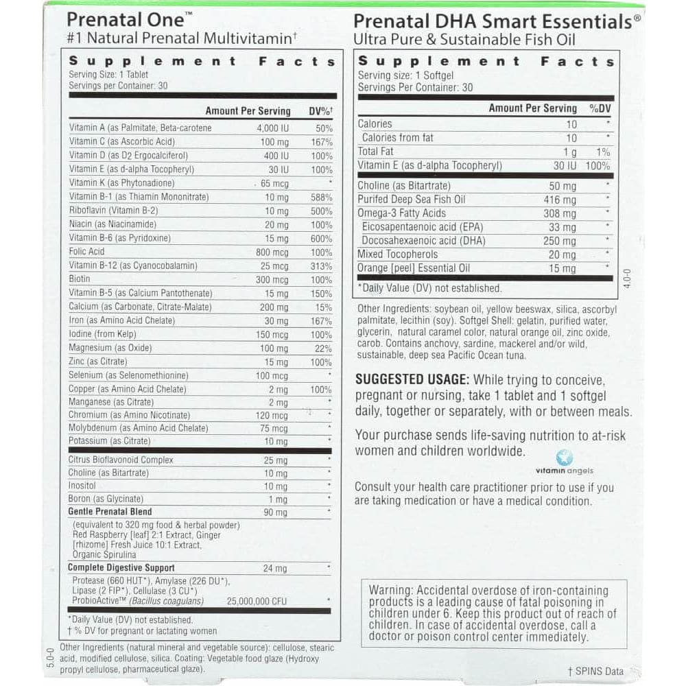 RAINBOW LIGHT Vitamins & Supplements > Vitamins & Minerals RAINBOW LIGHT: Rainbow Light Prenatal 1 DHA Combo, 30 pc