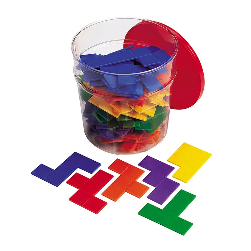 Rainbow Premier Pentominoes 6 Sets In Clear Tub - Patterning - Learning Resources