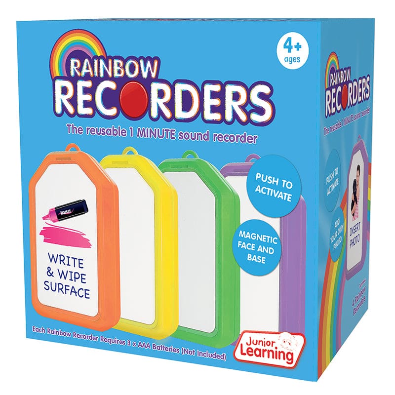 Rainbow Recorders Set Of 4 - Auditory/Visual Stimulation - Junior Learning