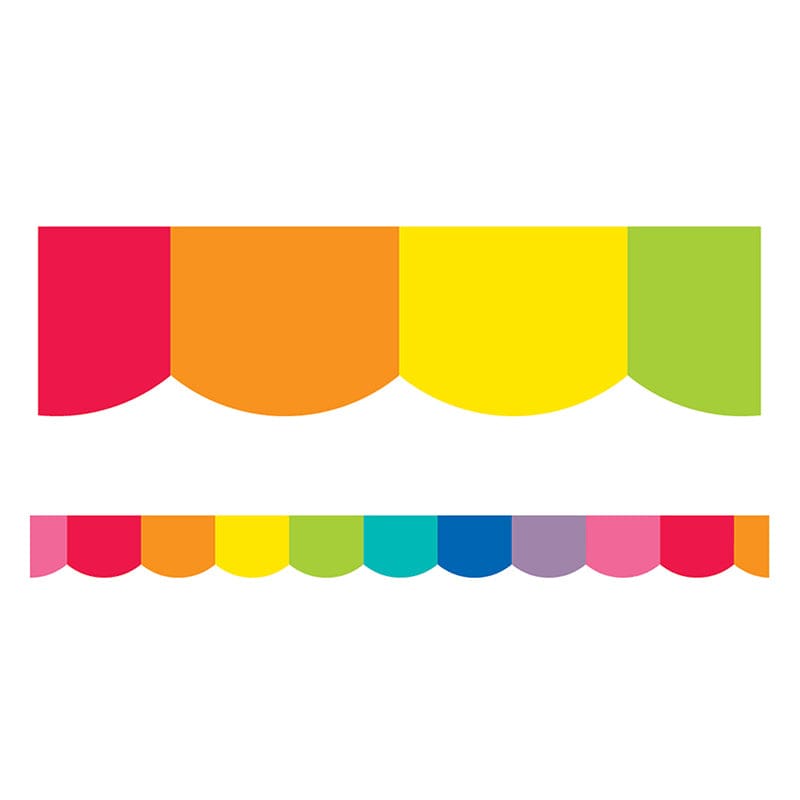 Rainbow Scalloped Borders Hello Sunshine (Pack of 10) - Border/Trimmer - Carson Dellosa Education