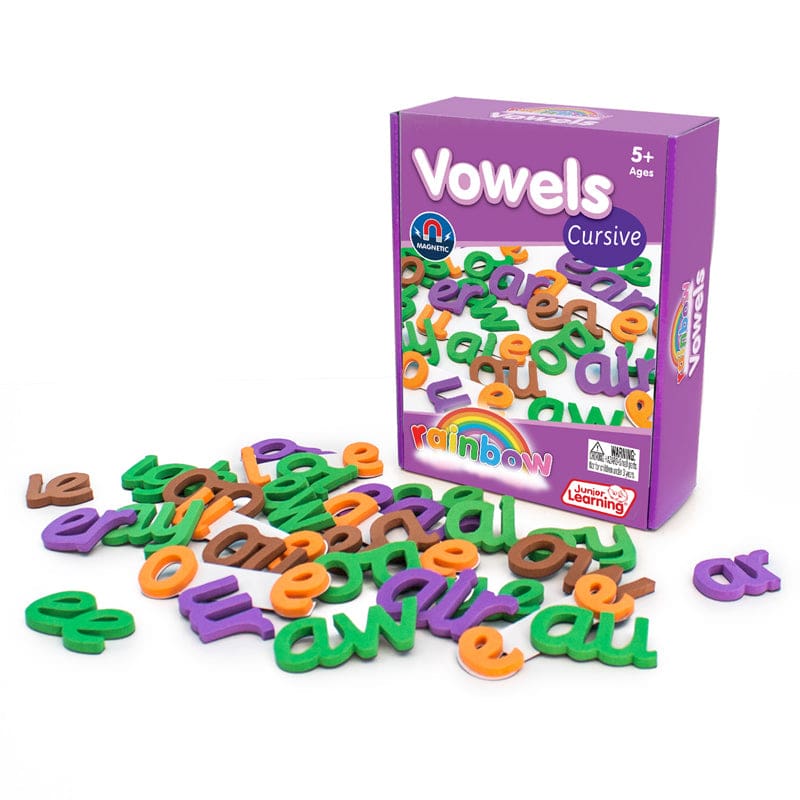 Rainbow Vowels Cursive (Pack of 6) - Letter Recognition - Junior Learning