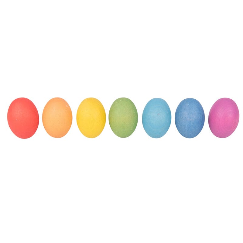 Rainbow Wooden Eggs Set Of 7 - Hands-On Activities - Learning Advantage