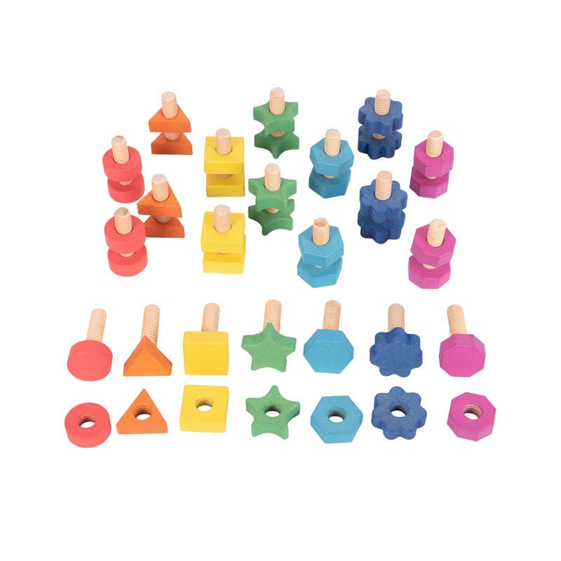Rainbow Wooden Nuts & Bolts 21St - Hands-On Activities - Learning Advantage