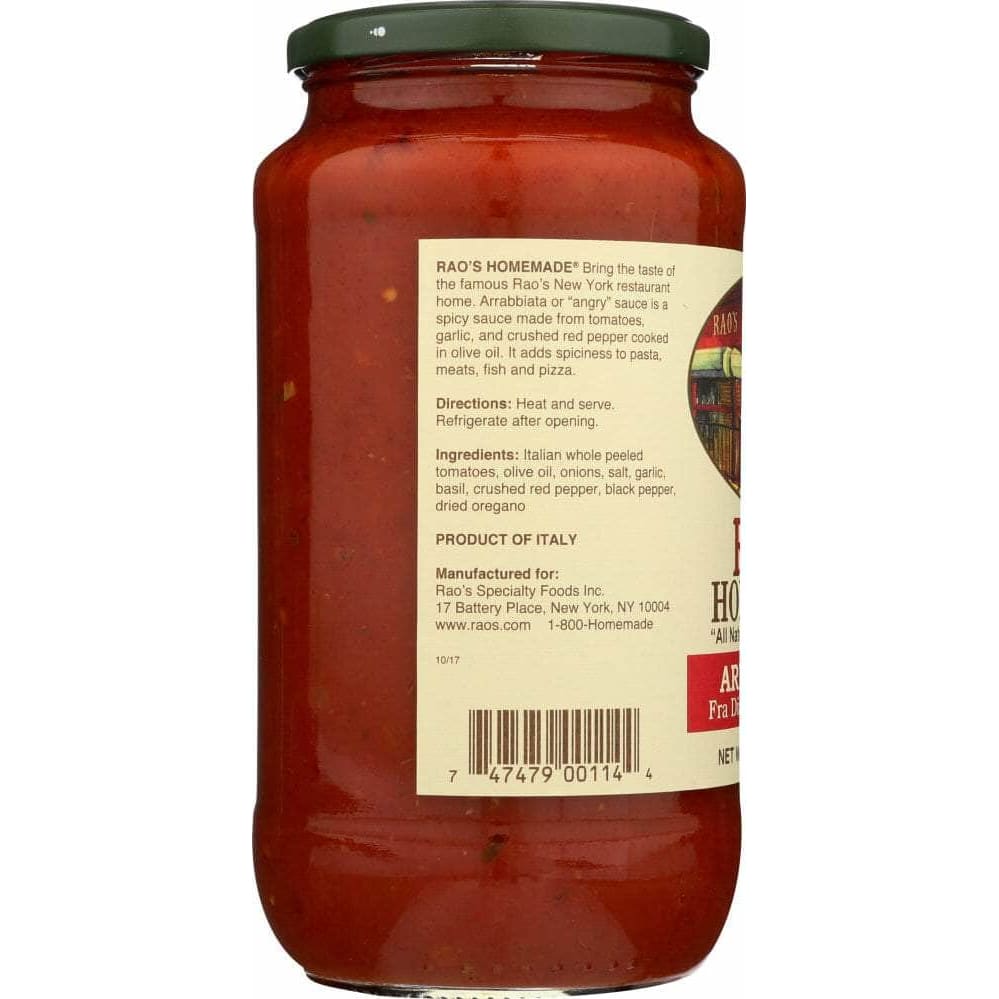 RAOS Grocery > Pantry > Pasta and Sauces RAOS: Arrabbiata Sauce, 32 oz
