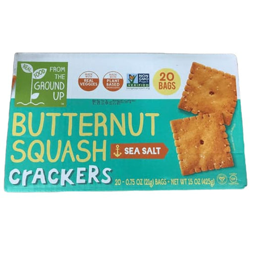Real Food From The Ground Up Butternut Squash Crackers, Sea Salt, 20 x 0.75 oz - ShelHealth.Com