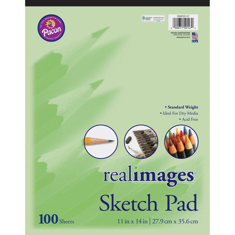 Real Images Sketch Pad Stand Weight 11X14 100 Sheets (Pack of 8) - Drawing Paper - Dixon Ticonderoga Co - Pacon