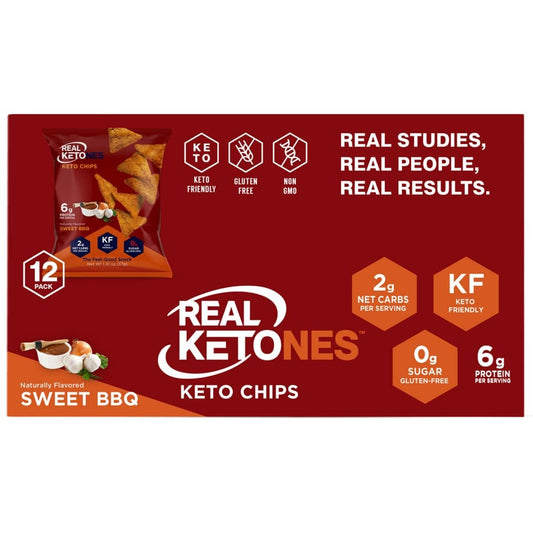 Real Ketones Chips Sweet BBQ (12 pk.) - Diet Nutrition & Protein - Real Ketones