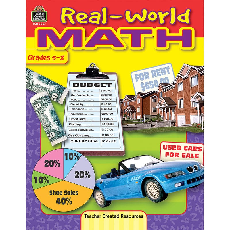 Real World Math Gr 5-8 (Pack of 3) - Activity Books - Teacher Created Resources