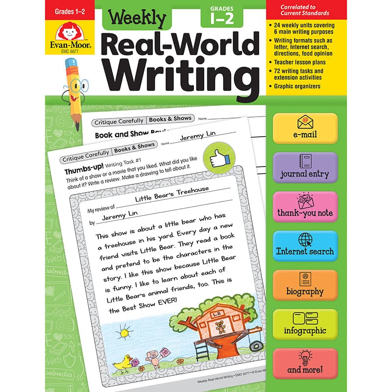 Real World Writing Grades 1-2 (Pack of 2) - Writing Skills - Evan-moor