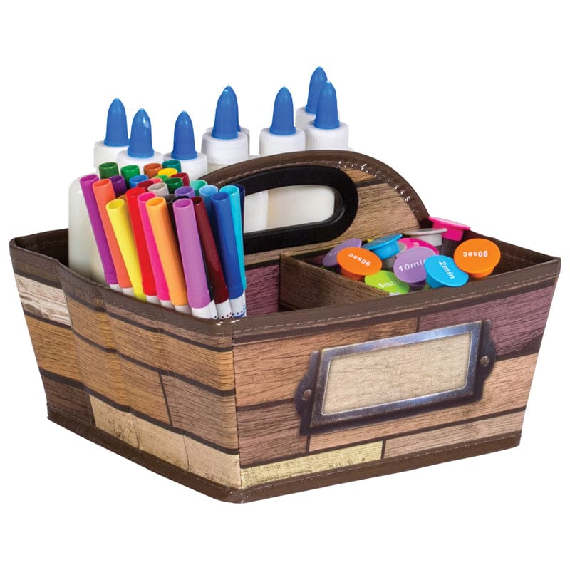 Reclaimed Wood Storage Caddy (Pack of 6) - Storage Containers - Teacher Created Resources
