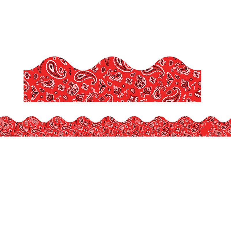 Red Bandana Extra Wide Deco Trim (Pack of 10) - Border/Trimmer - Eureka