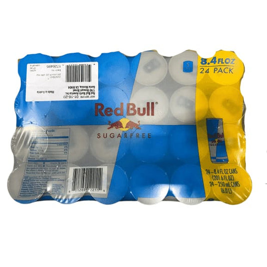Red Bull Energy Drink Sugar Free 24 Pack of 8.4 Fl Oz, Sugarfree - ShelHealth.Com