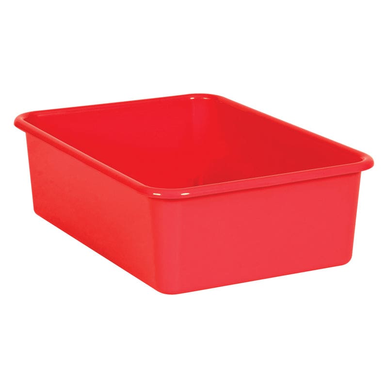 Red Large Plastic Storage Bin (Pack of 6) - Storage Containers - Teacher Created Resources