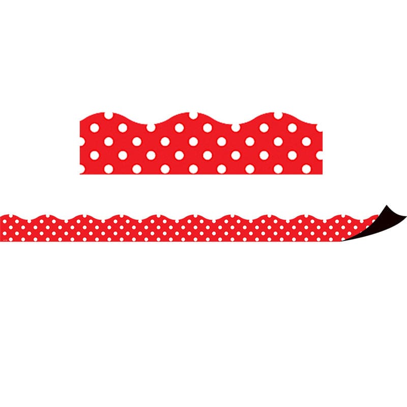 Red Polka Dots Magnetic Border (Pack of 6) - Border/Trimmer - Teacher Created Resources