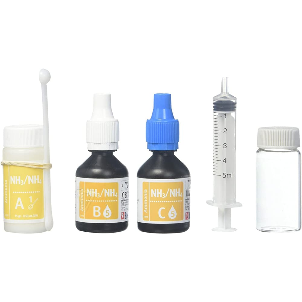 Red Sea Marine Care Test Kit Ammonia: 100 tests Nitrate: 50 tests Nitrite: 50 tests pH: 100 tests Alkalinity: 55 tests - Pet Supplies - Red