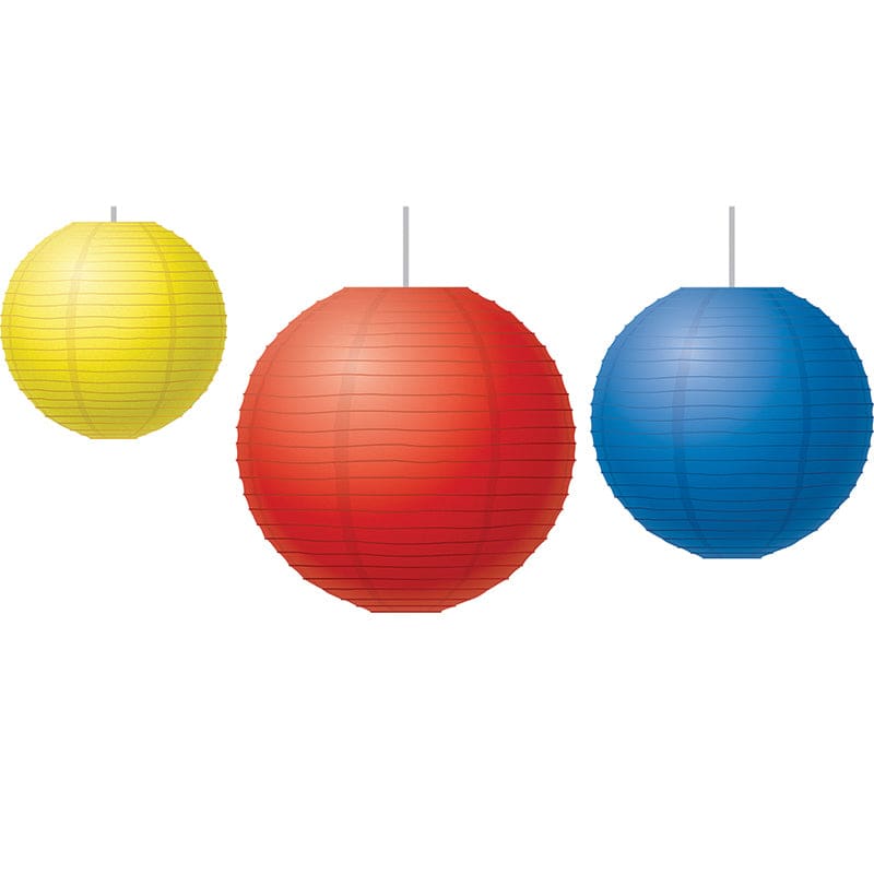 Red Yellow & Blue Paper Lanterns (Pack of 6) - Accents - Teacher Created Resources