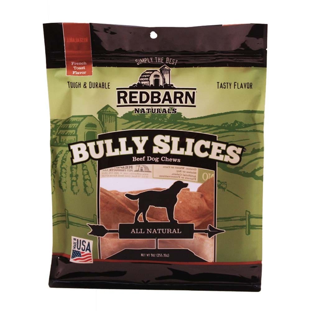 Redbarn Pet Products Natural Bully Slices French Toast Flavor Dog Treat 9 oz - Pet Supplies - Redbarn
