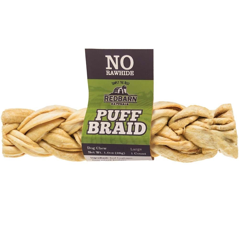 Redbarn Pet Products Puff Braid Dog Treat 10 Count Large - Pet Supplies - Redbarn