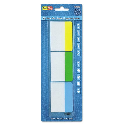 Redi-Tag Write-on Index Tabs 1/5-cut Assorted Colors 2 Wide 30/pack - Office - Redi-Tag®