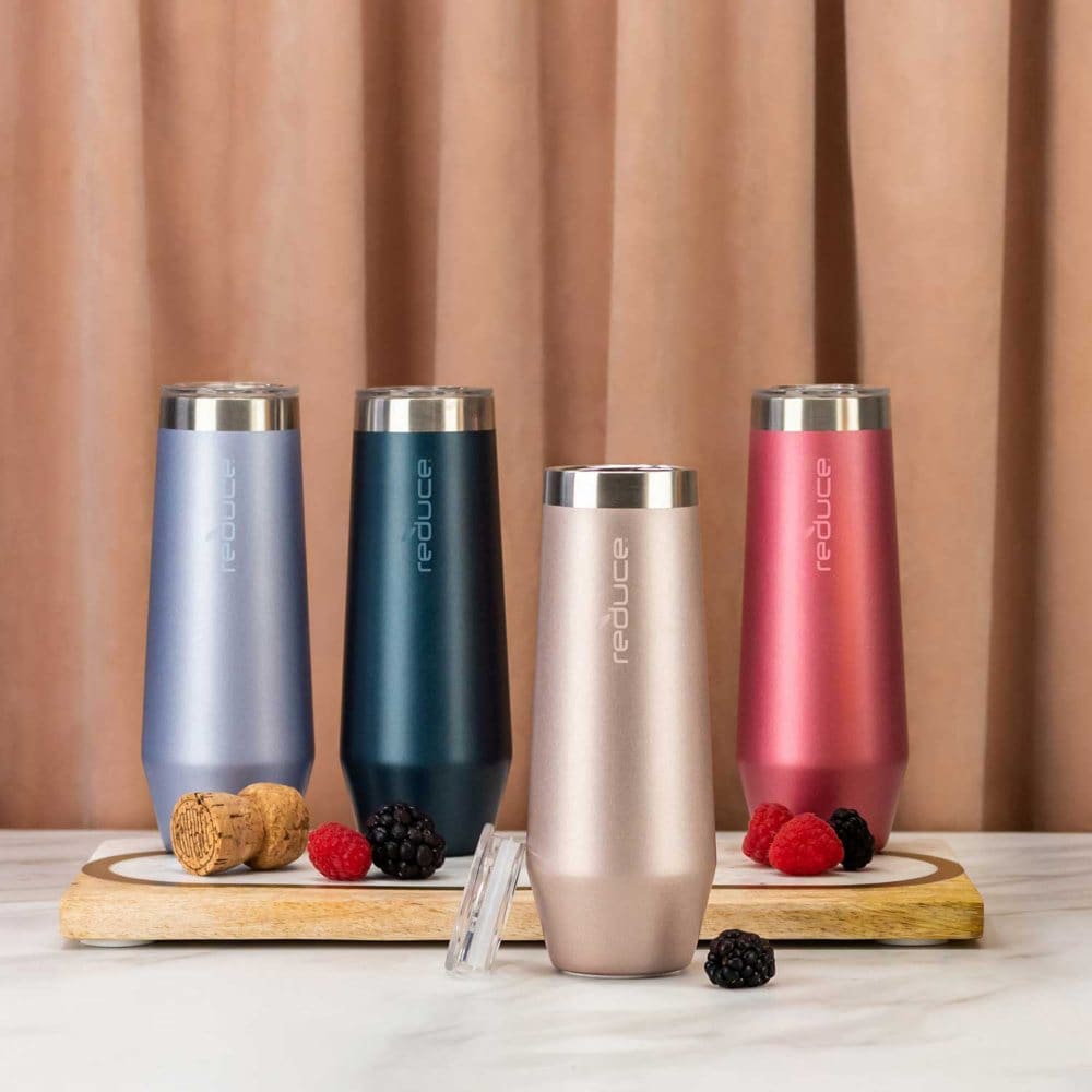 Reduce 8-oz. Stemless Flute Set 4 Pack - Drinkware - Reduce