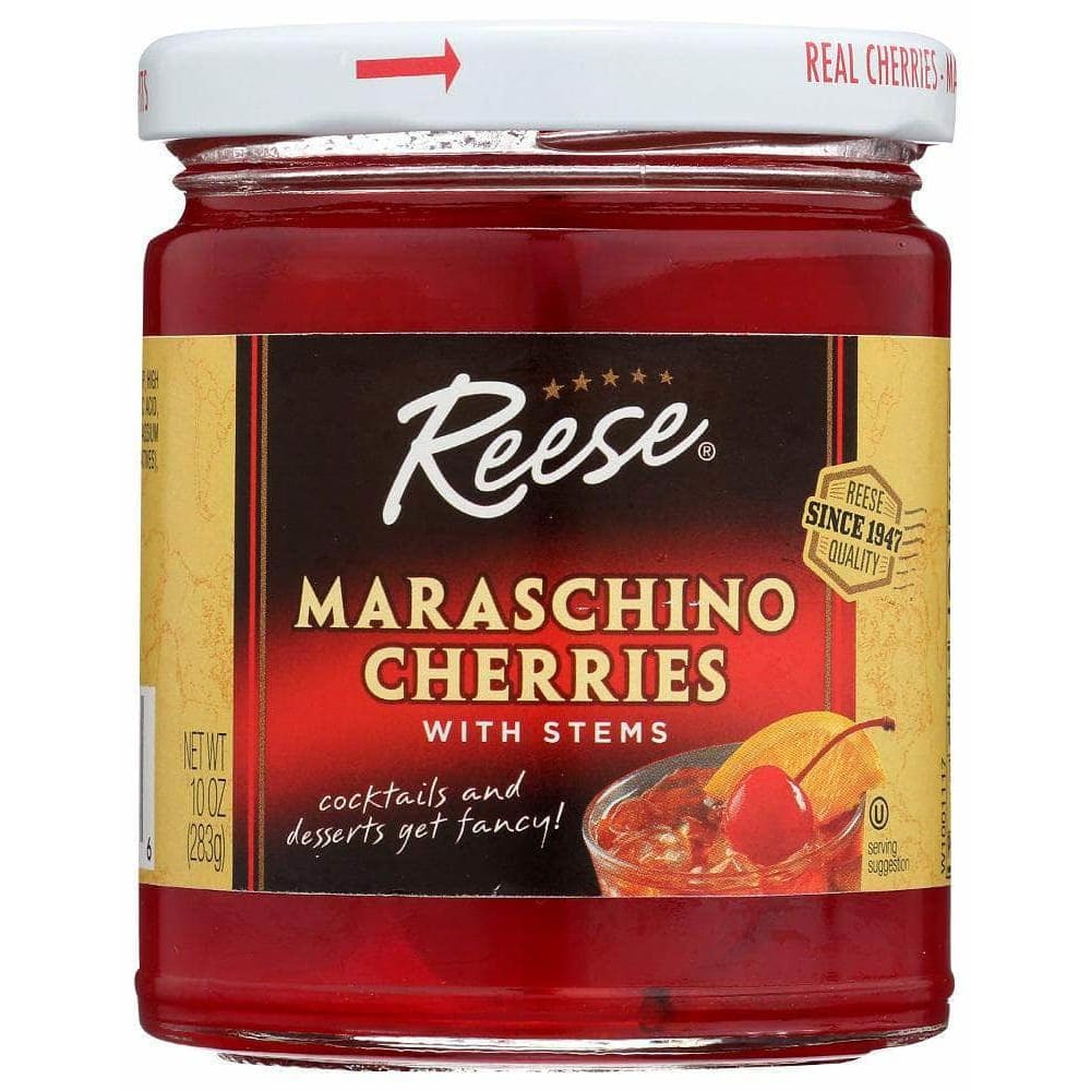 REESE Reese Red Maraschino Cherries With Stems, 10 Oz