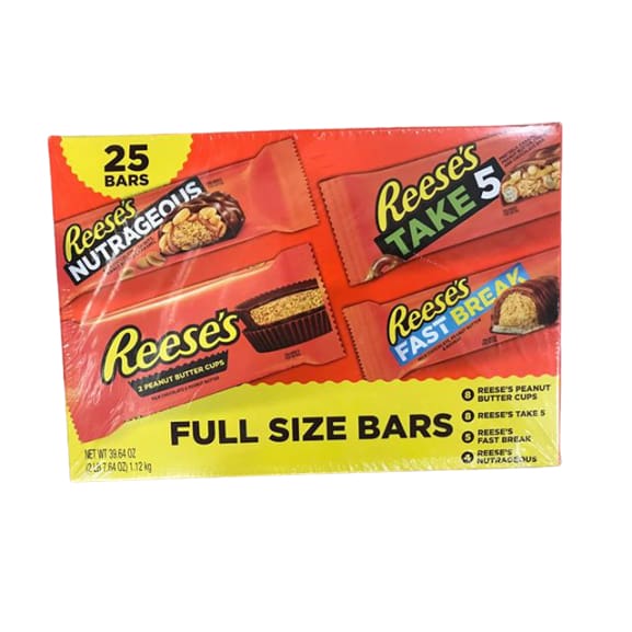 Reese's Full Sized Variety Pack, 25 Count | ShelHealth