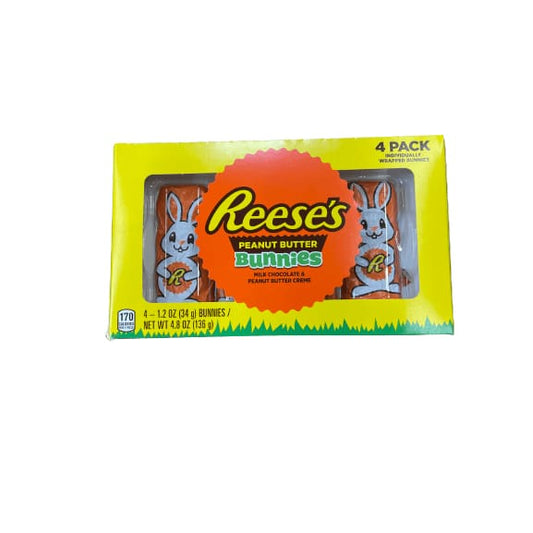 REESE'S REESE'S Milk Chocolate Peanut Butter Creme Bunny Candy, Easter, 1.2 oz. (4 Count)