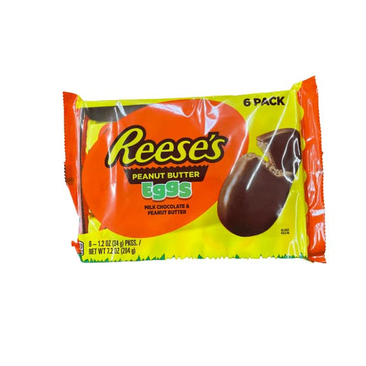 REESE'S REESE'S Milk Chocolate Peanut Butter Eggs Candy, Easter, 1.2 oz, Packs (6 Count)