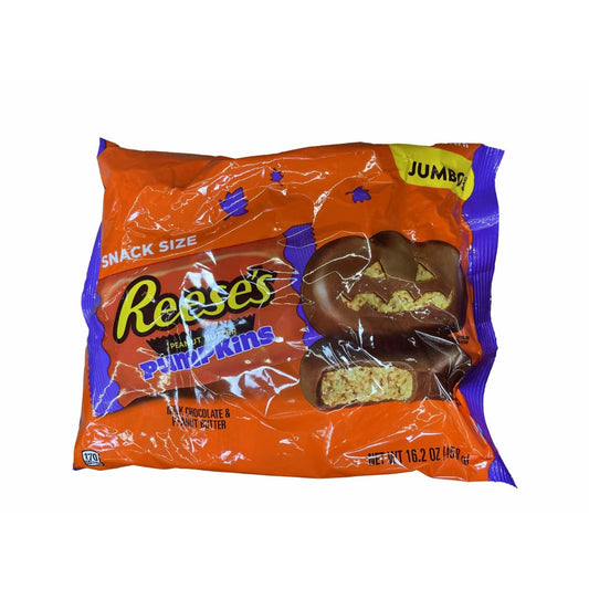 Reese's REESE'S, Milk Chocolate Peanut Butter Pumpkins Snack Size Candy, Halloween, 16.2 oz, Jumbo Bag