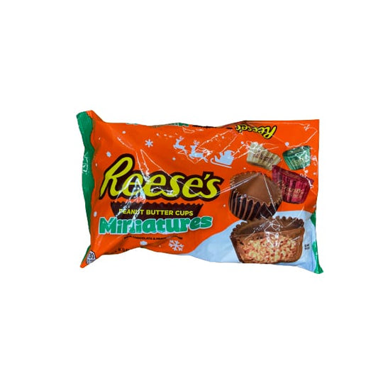 REESE’S Miniatures Milk Chocolate Peanut Butter Cups Candy Christmas 9.9 oz Bag - REESE’S