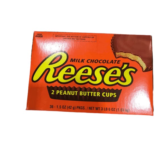 Reese's Peanut Butter Cups Candy, Chocolate 1.5 oz Packages (Pack of 36) - ShelHealth.Com