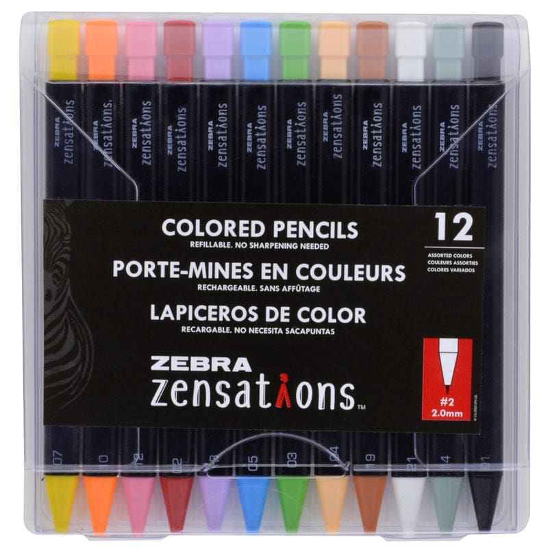 Refill Mechanical Colrd Pencls 12Pk Zensations (Pack of 6) - Pencils & Accessories - Zebra Pen Corporation