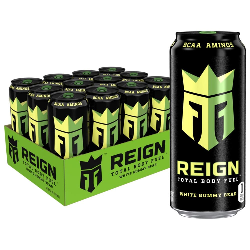 Reign Total Body Fuel White Gummy Bear (16 fl. oz. 12 pk.) - Energy Drinks - Reign Total