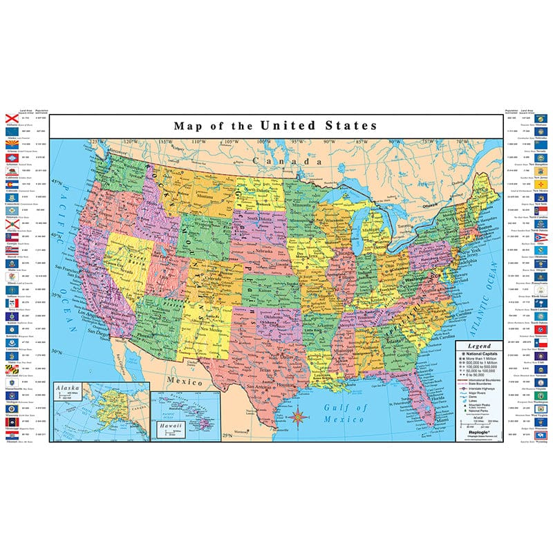 Replogle Usa Map (Pack of 2) - Maps & Map Skills - Replogle Globes